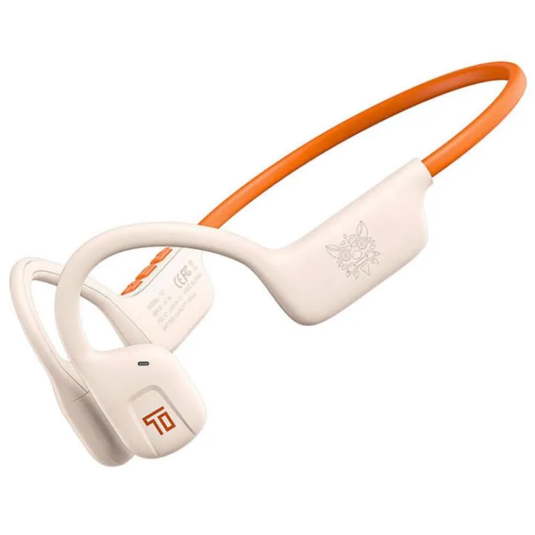 Στερεοφωνικό Ακουστικό Bluetooth Onikuma T37 TWS Neckband Λευκό-Πορτοκαλί | Shopin.gr