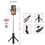 Ασύρματο Selfie Stick & Τρίποδο Blavec Coco P02 με Τηλεχειριστήριο για Smartphones Πλάτους 65mm έως 95mm Μαύρο | Shopin.gr